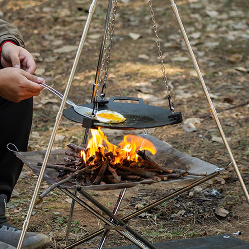 Camping Cooking One Pot - Açık Kamp Ateşi Tripod Taşınabilir Kamp
