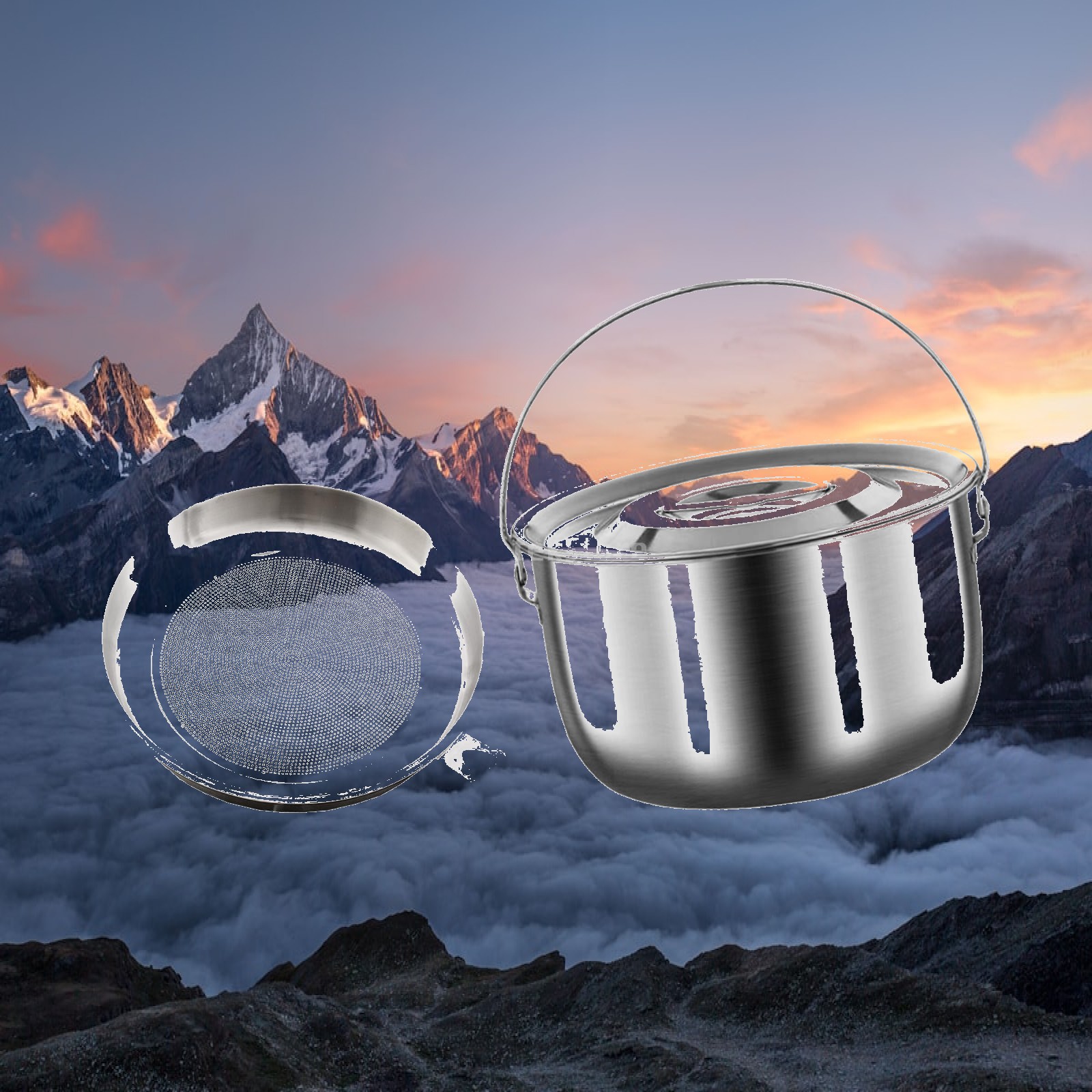 Camping Cooking Oil Container - Yağ Saklama Kabı Saplı Kamp Tenceresi
