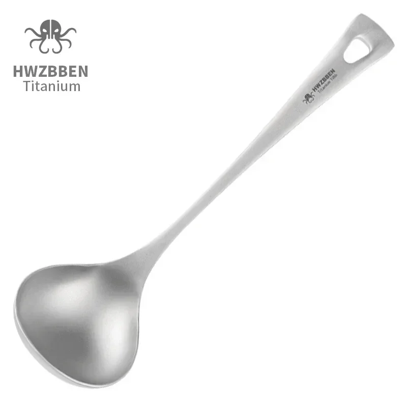 Camping Cooking System - Hwzoutdoor açık titanyum çorba kaşığı uzun