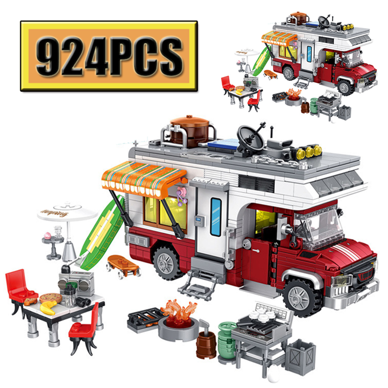 Camping Cooking Gifts - MOC 924PCS Şehir Serisi Kamp Arabası