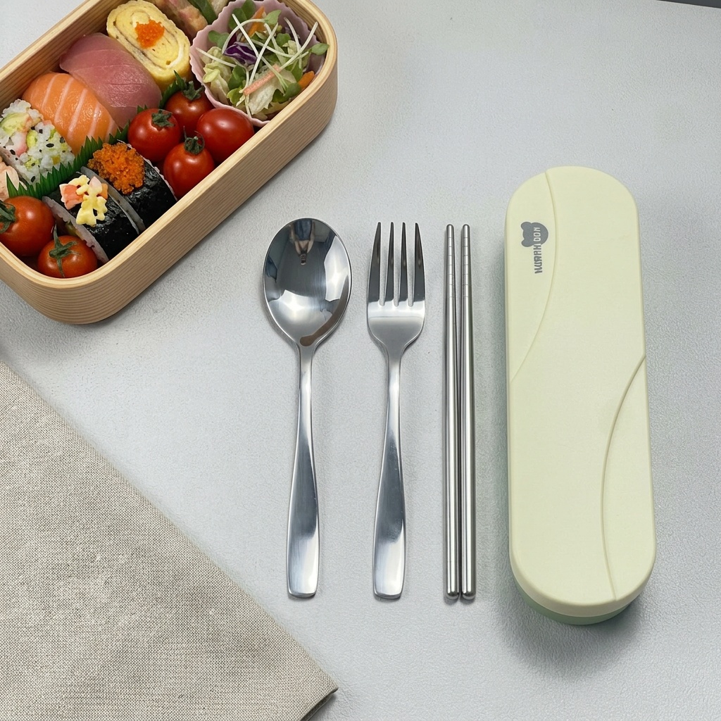 Camping Cooking Survival - Taşınabilir Çatal Bıçak Takımı Paslanmaz Çelik
