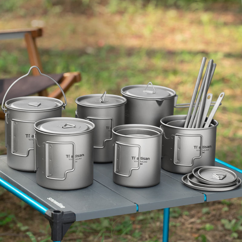 Camping Cooking System - Tiartisan Açık Titanyum Hafif Taşınabilir Çay
