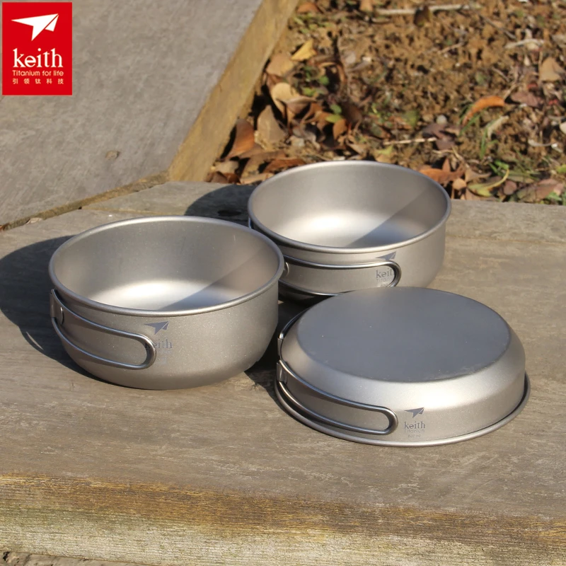 Camping Cooking Recipes - Keith 3 ADET Titanyum Tencere Tavalar