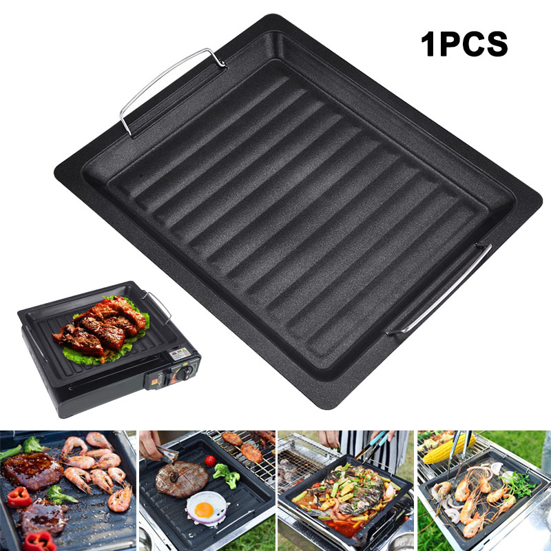 Camping Cooking Survival - Açık havada kalın kare ızgara tavası