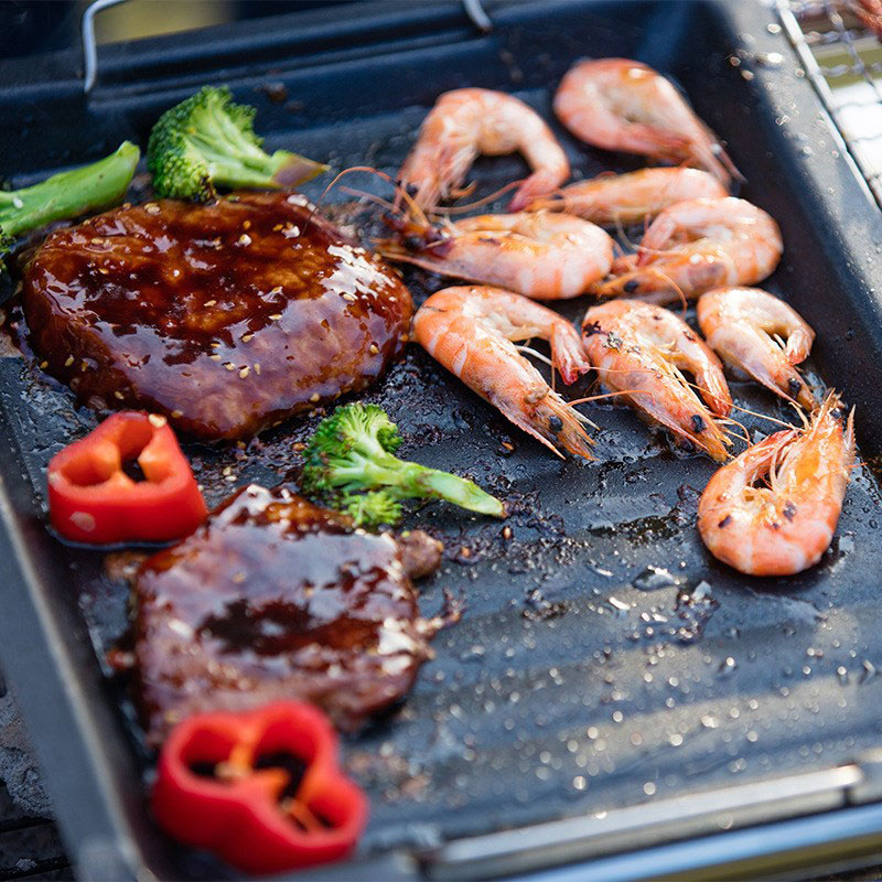 Açık havada kalın kare ızgara  - Camping Cooking Survival incelemesi ve fiyatı