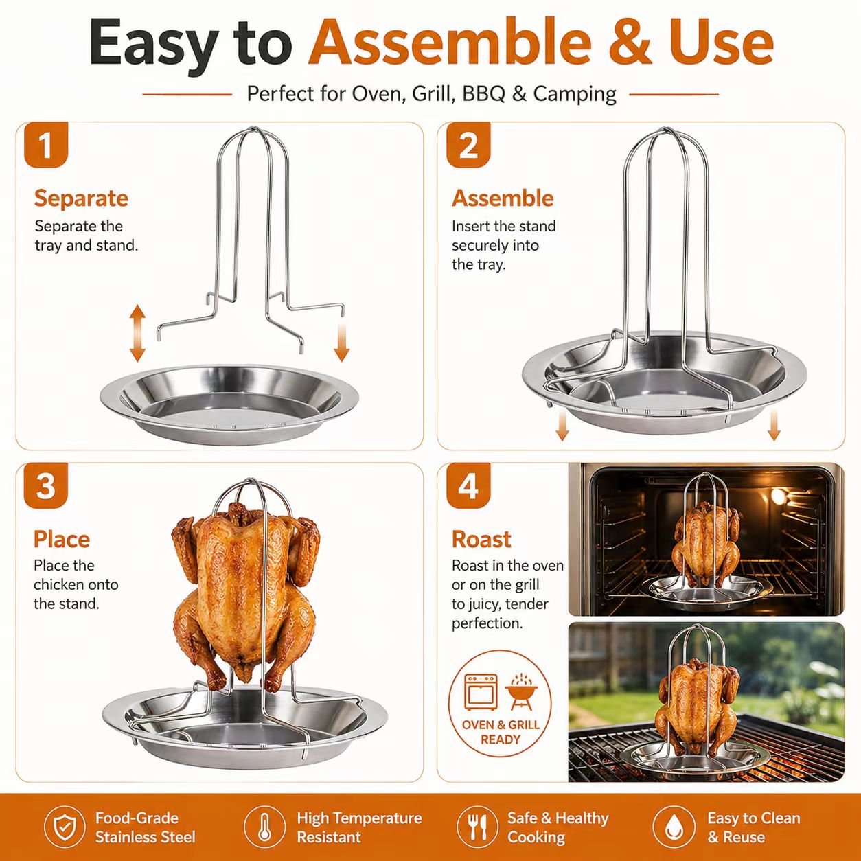 Taşınabilir Bütün Tavuk Barbek - Camping Cooking Portable incelemesi ve fiyatı