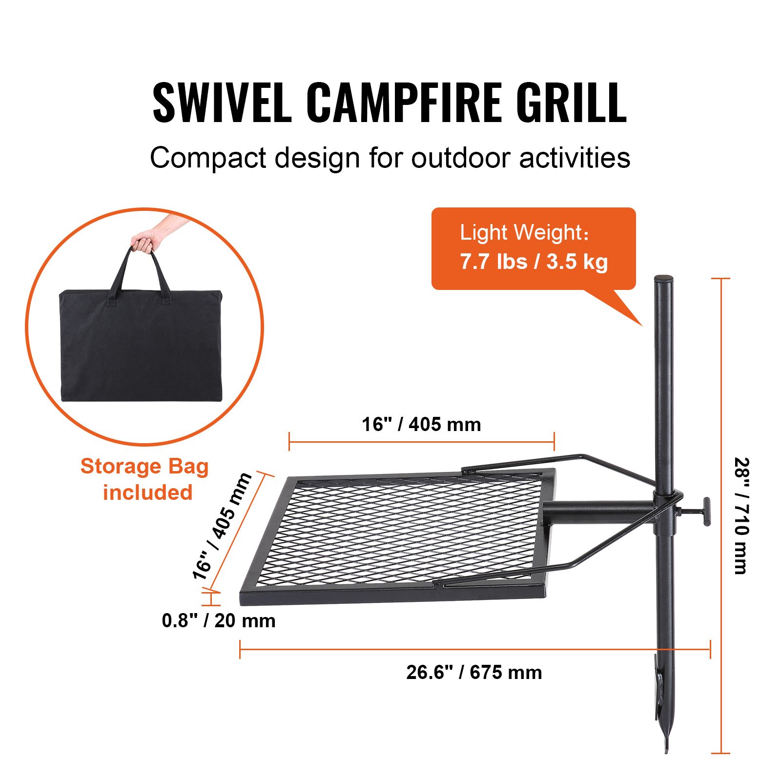 Döner Kamp Ateşi Izgarası, Ate - Camping Cooking Open Fire incelemesi ve fiyatı